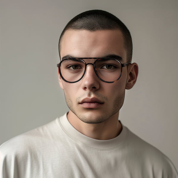 London Mole Pilot Reading Glasses In Gloss Tortoiseshell