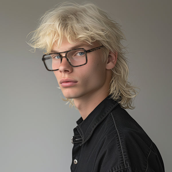 London Mole Spy Blue Blocker Glasses In Matt Pale Tortoiseshell