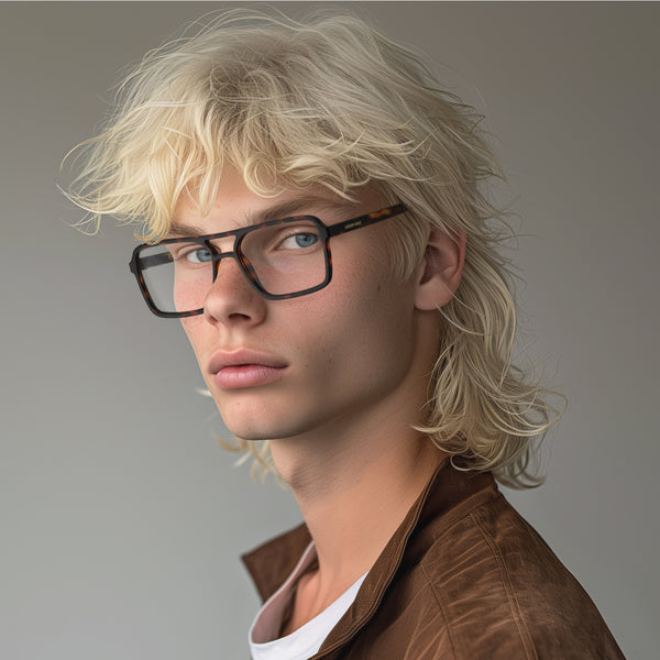 London Mole Spy Blue Blocker Glasses In Matt Tortoiseshell