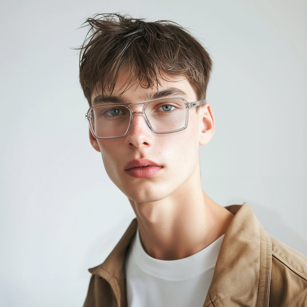 London Mole Spy Blue Blocker Glasses In Transparent