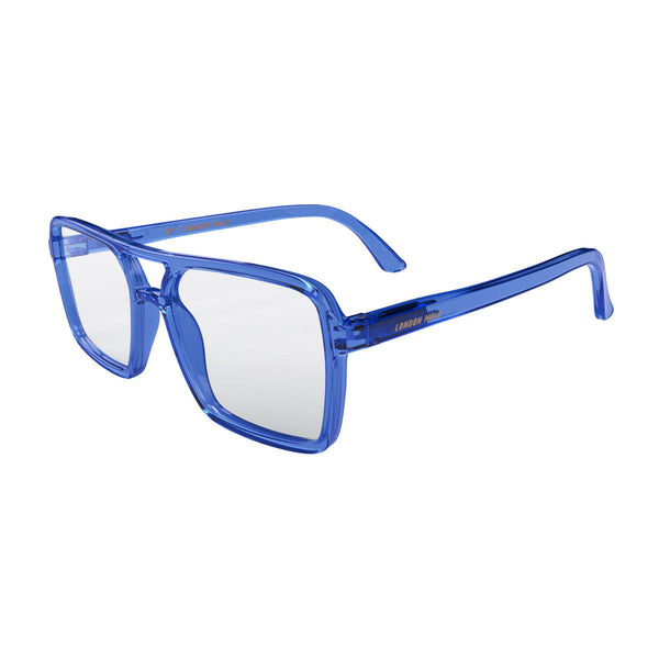London Mole Spy Reading Glasses In Transparent Blue