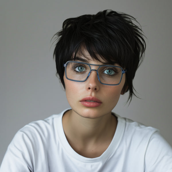 London Mole Spy Reading Glasses In Transparent Blue