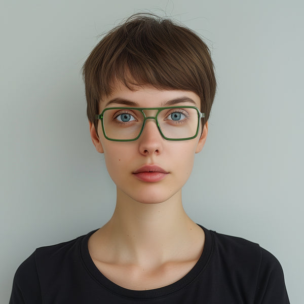 London Mole Spy Reading Glasses In Transparent Green