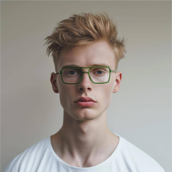 London Mole Spy Reading Glasses In Transparent Green