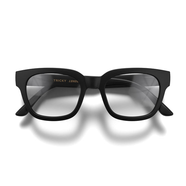 london mole Tricky blue blocker glasses in matt black