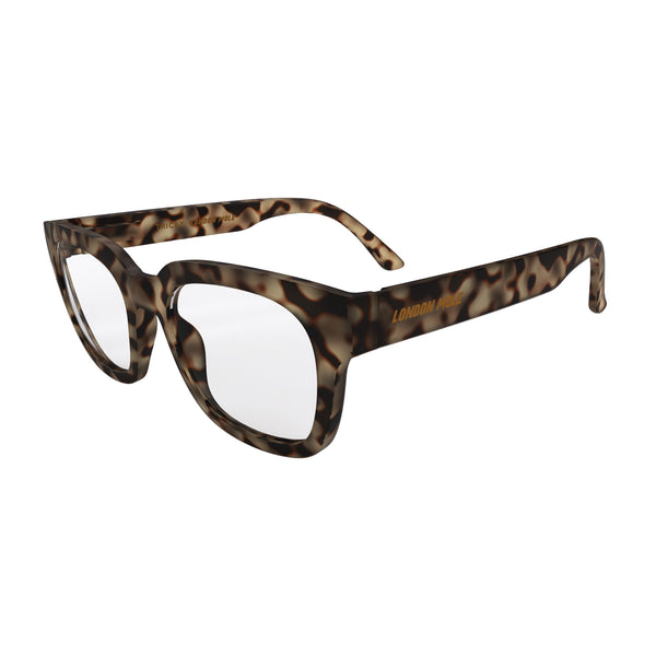 London Mole Tricky Blue Blocker Glasses In Matt Pale Tortoiseshell