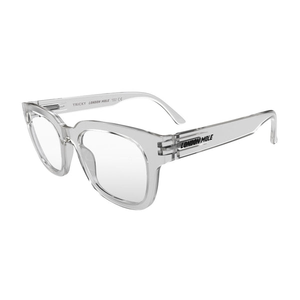 London Mole Tricky Blue Blocker Glasses In Transparent