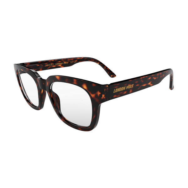 London Mole Tricky Reading Glasses In Gloss Tortoiseshell