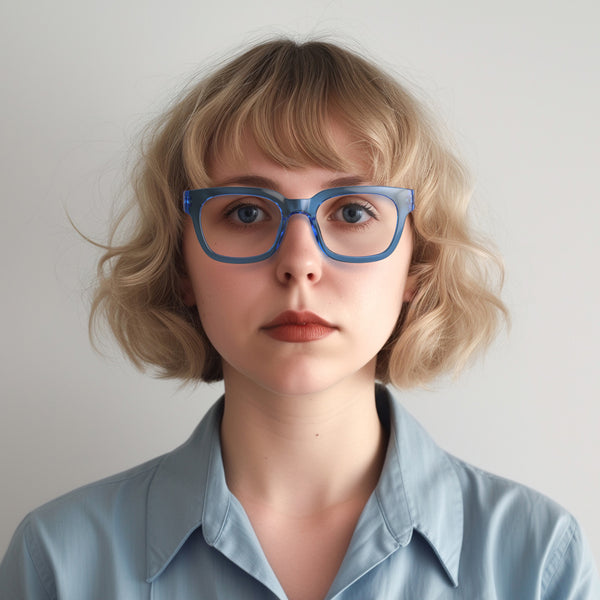 London Mole Tricky Reading Glasses In Transparent Blue