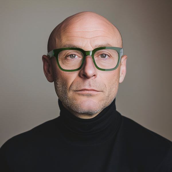 London Mole Tricky Reading Glasses In Transparent Green