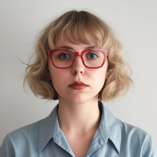 London Mole Tricky Reading Glasses In Transparent Red