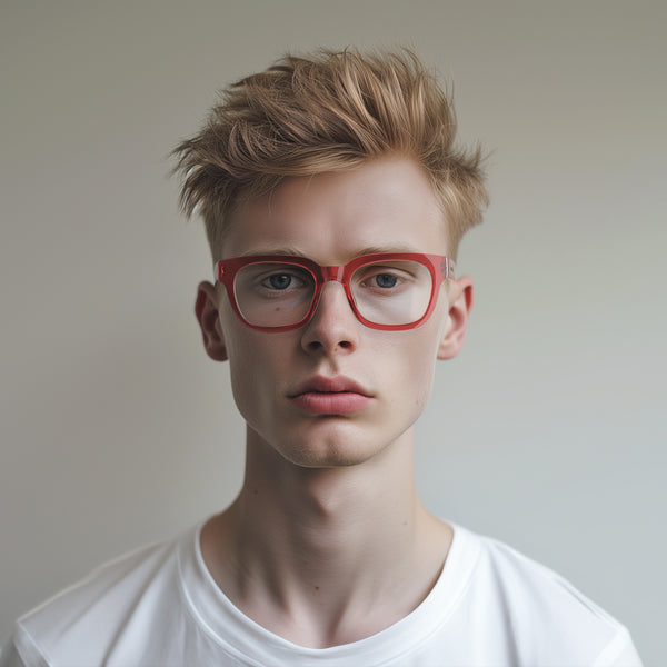 London Mole Tricky Reading Glasses In Transparent Red