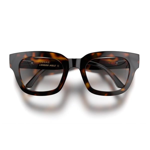 london mole Vegas reading glasses in gloss tortoiseshell