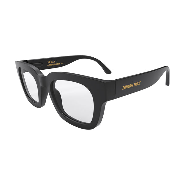 London Mole Vegas Reading Glasses In Rubberised Black