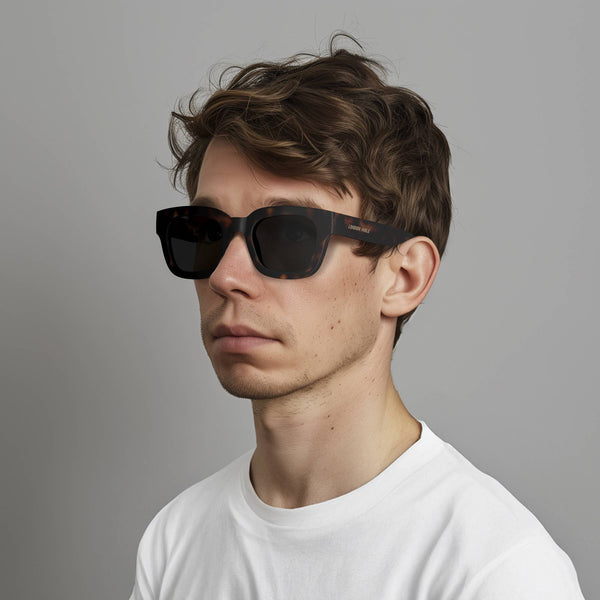 London Mole Vegas Sunglasses In Rubberised Tortoiseshell