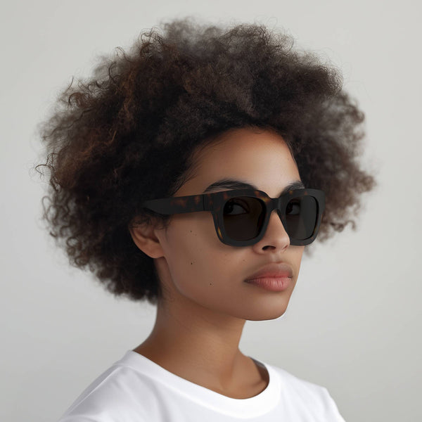 London Mole Vegas Sunglasses In Rubberised Tortoiseshell