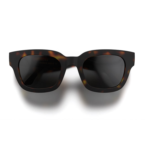 london mole Vegas sunglasses in rubberised tortoiseshell