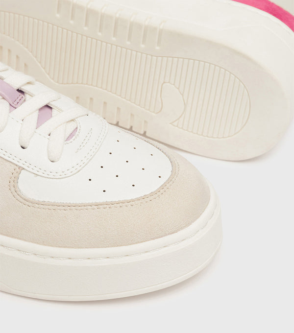 London Rebel Lana White/Fuchsia Colour Block Sneaker
