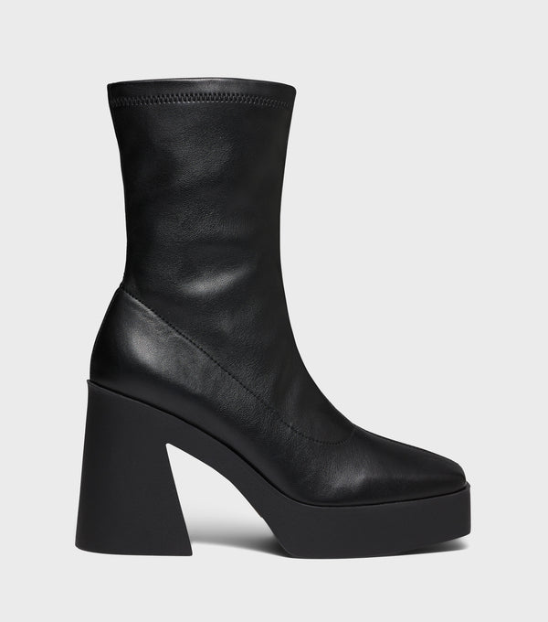 London Rebel Debbie Black Chunky Platform Boots