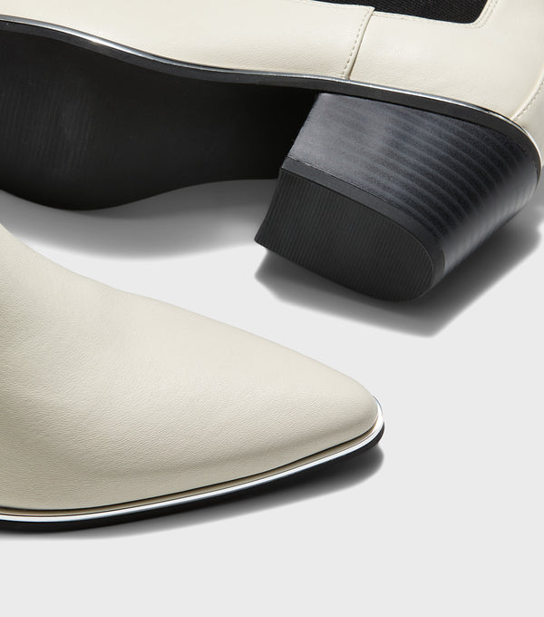 London Rebel Lara White Western Boots