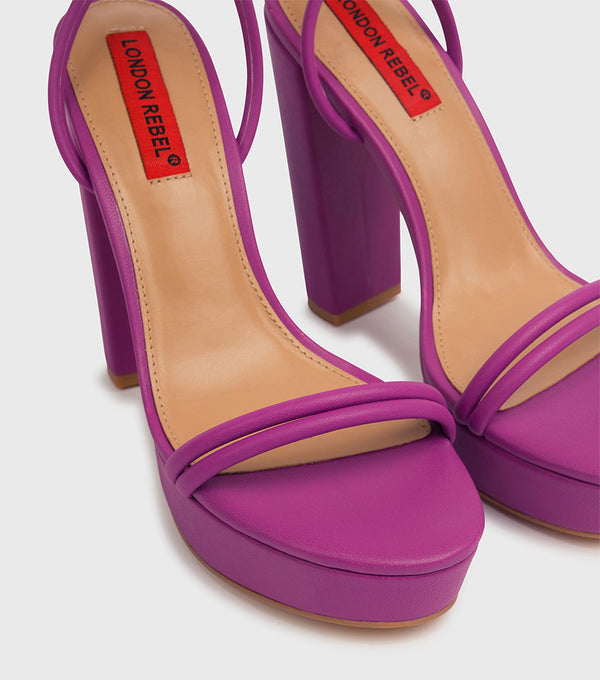 London Rebel Laura Pink Platform Sandal