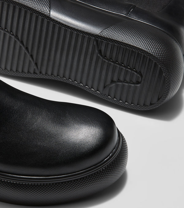 London Rebel Phoebe Black Chunky Chelsea Boots