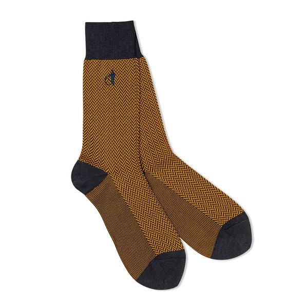 London Sock Company Bond St. Herringbone II 3-Pair Box