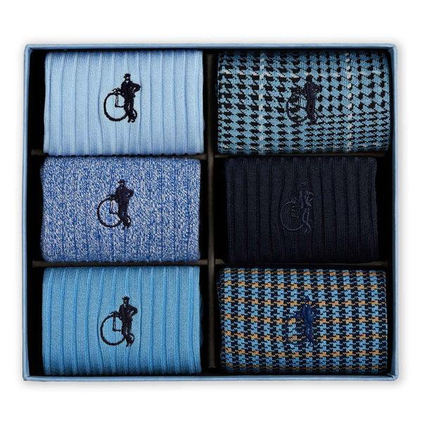 london sock company Dash of Class Denim 6-Pair Box