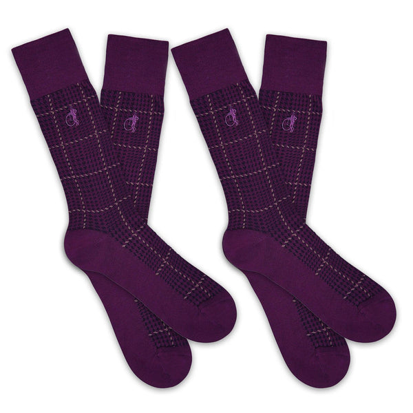 london sock company Ottaway Style 2-Pair Purple