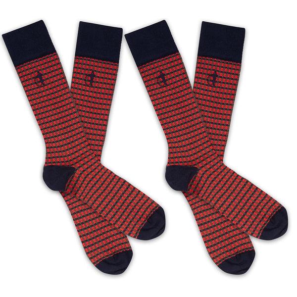 london sock company Shaken & Stirred 2-Pair Red