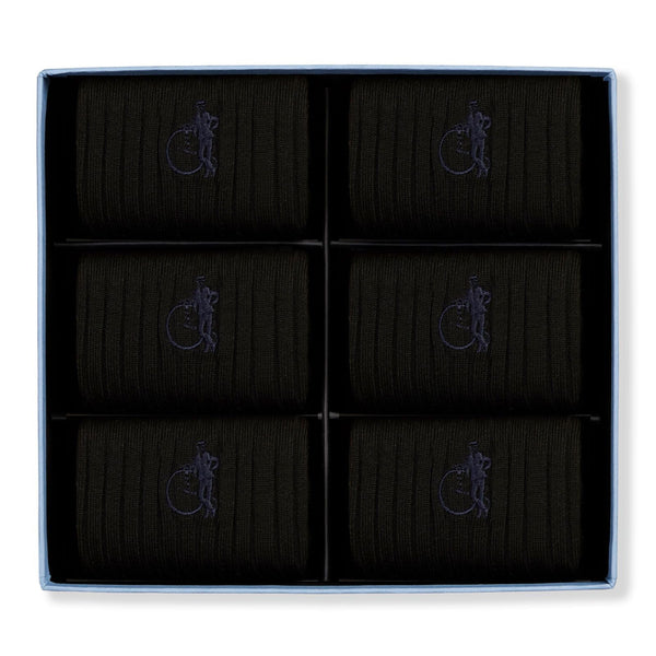 london sock company Simply Black 6-Pair Box