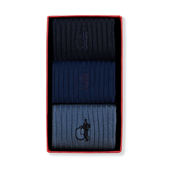 london sock company Simply Blues I 3-Pair Box