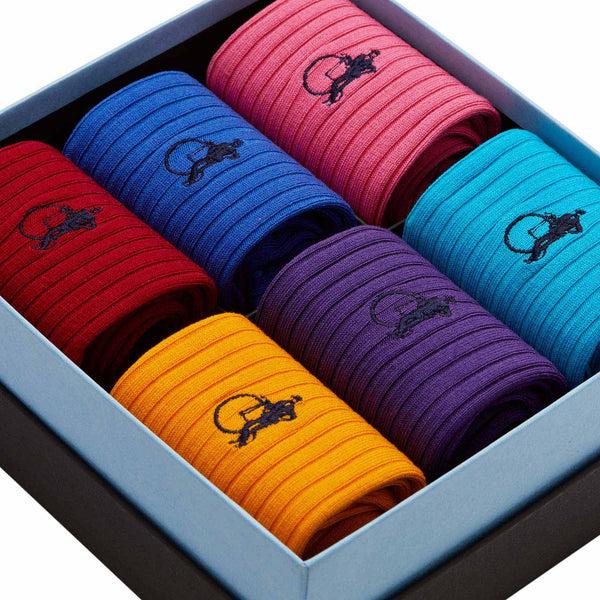 London Sock Company Simply Colourful 6-Pair Box