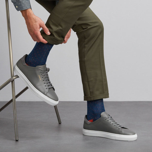 London Sock Company Spot Of Navy 3 Pair Box