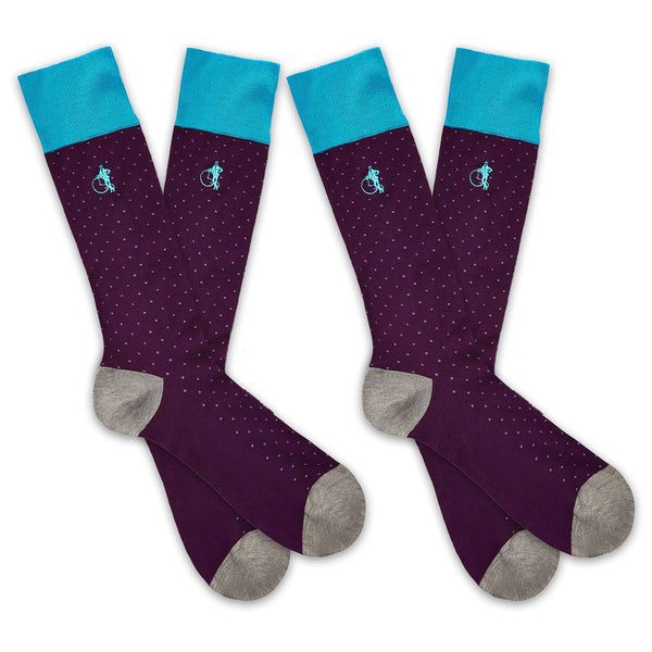 london sock company Spot of Style 2-Pair Bordeaux