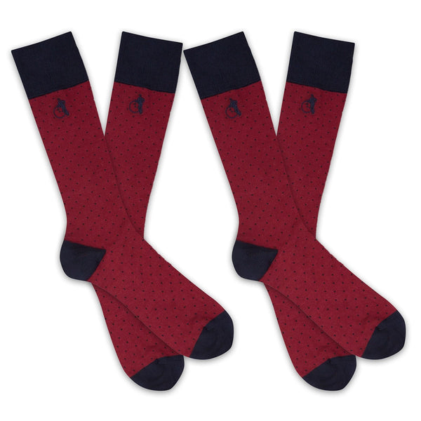 london sock company Spot of Style 2-Pair Burgundy