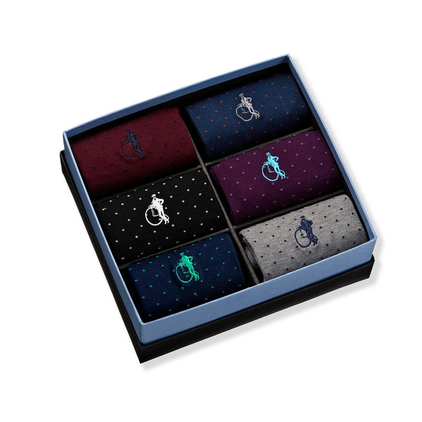 London Sock Company Spot Of Style 6-Pair Box