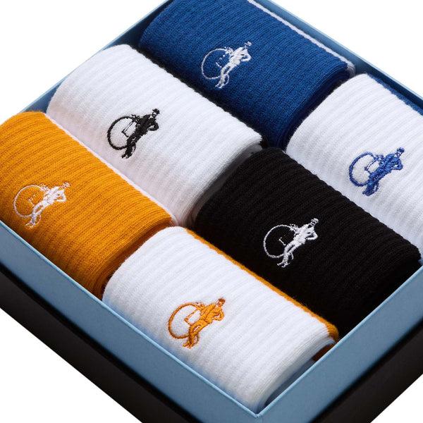 London Sock Company Retro Stripe Collection 6-Pair Box