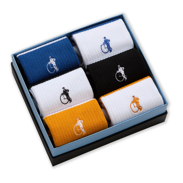 London Sock Company Retro Stripe Collection 6-Pair Box