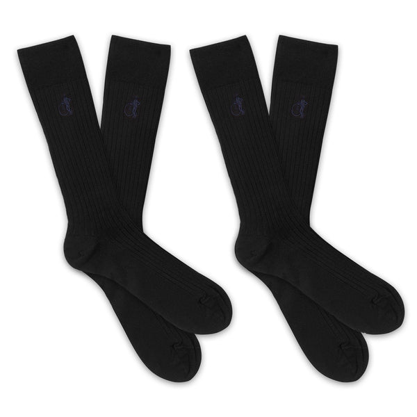 london sock company Simply Sartorial 2-Pair Ebony Black