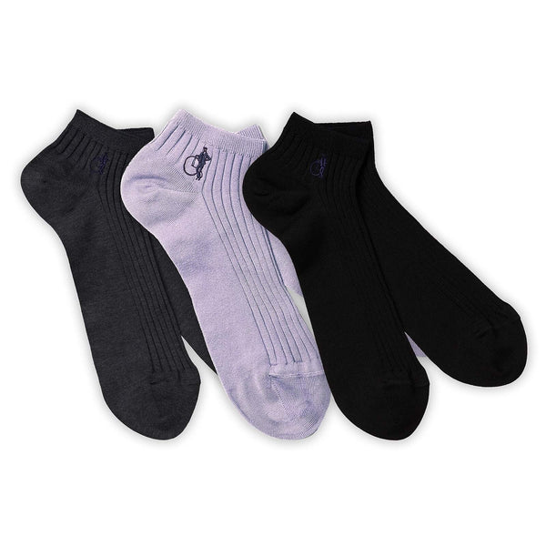 london sock company Simply Trainer Socks Lavender 3 Pairs