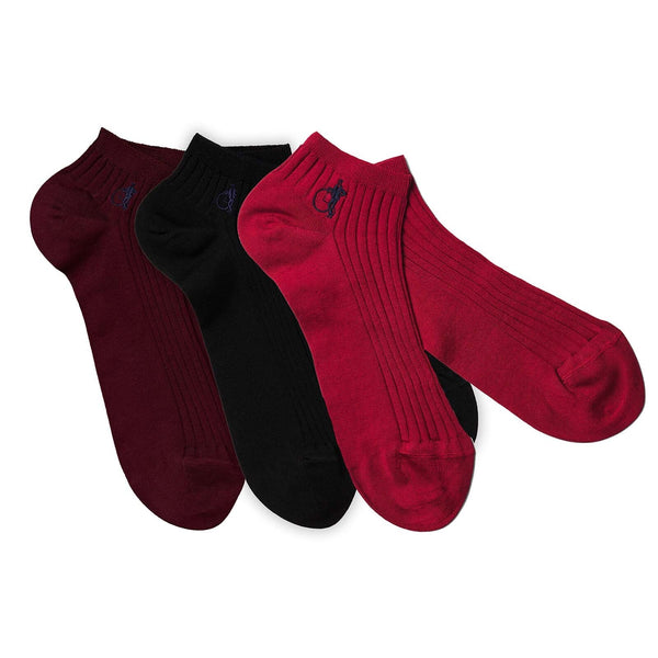 london sock company Simply Trainer Socks Red 3 Pairs