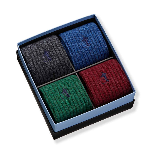 London Sock Company The Kew Collection Boot Socks 4-Pair Box