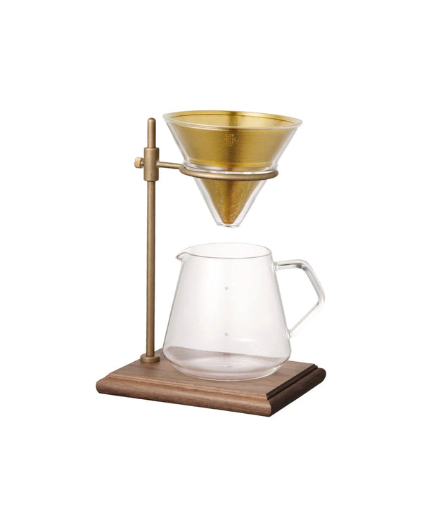 london undercover Kinto SCS-S02 Brewer Stand Set - Walnut and Brass