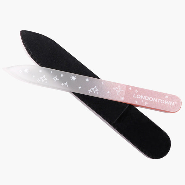 londontown Glass Nail File - Pink Sparkle