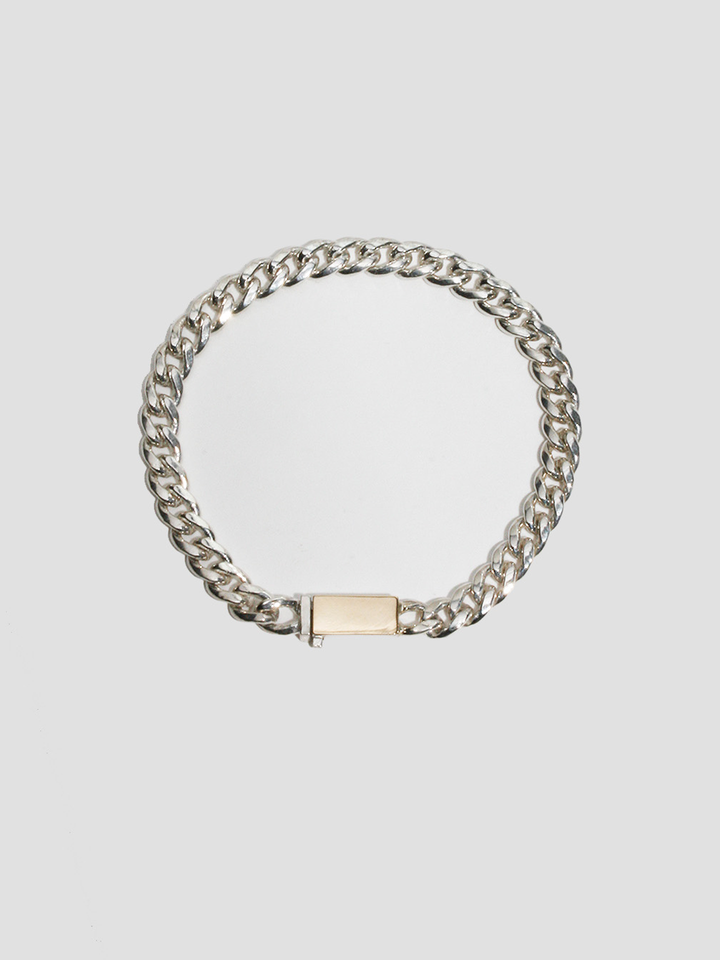 loren stewart Cuban Industrial ID Box Lock Bracelet