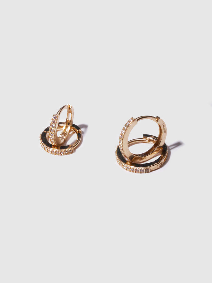 Loren Stewart Baby Pave Hoops