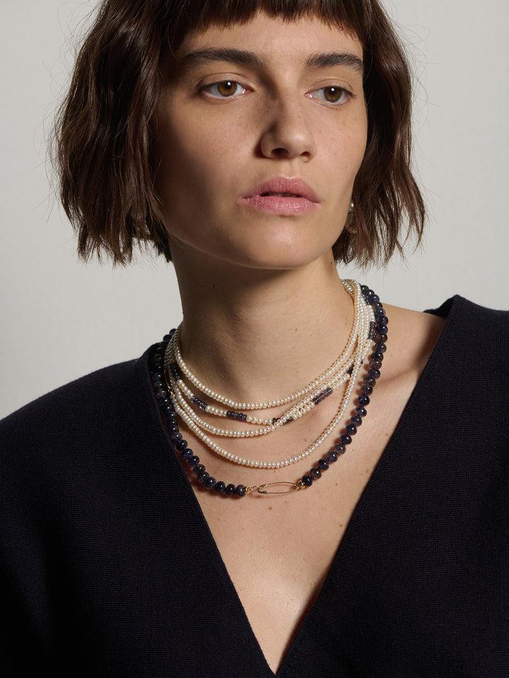 Loren Stewart Button Pearl Wrap Strand