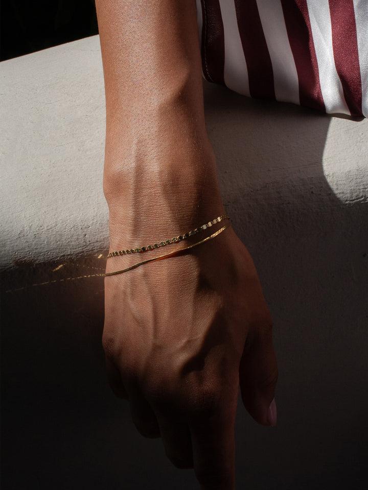 Loren Stewart Demi Herringbone Bracelet