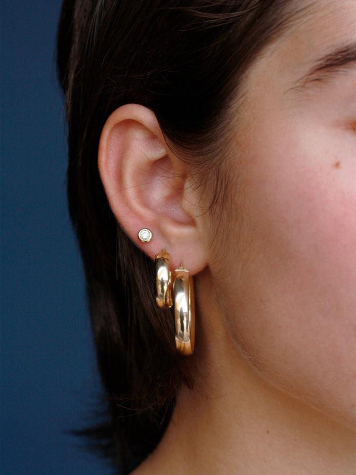 Loren Stewart Diamond Bezel Stud